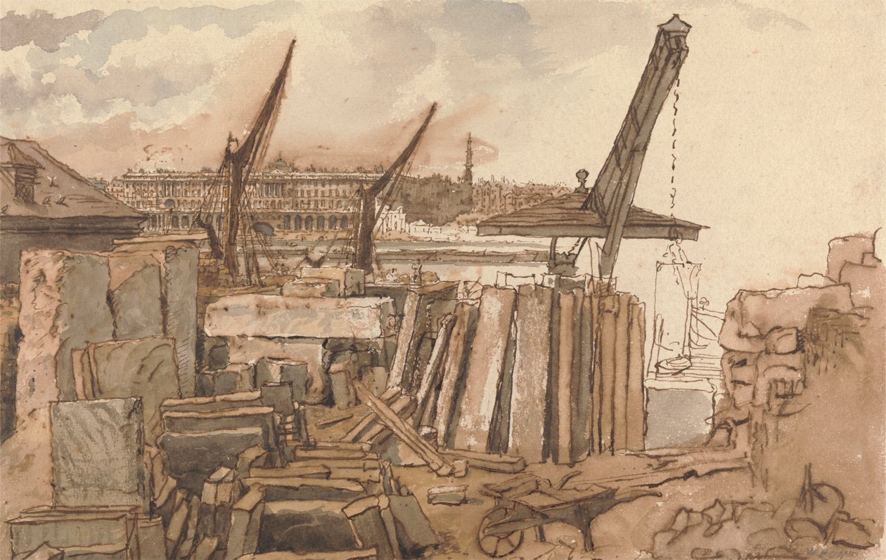 O Edifício da Ponte de Waterloo de William Henry Hunt