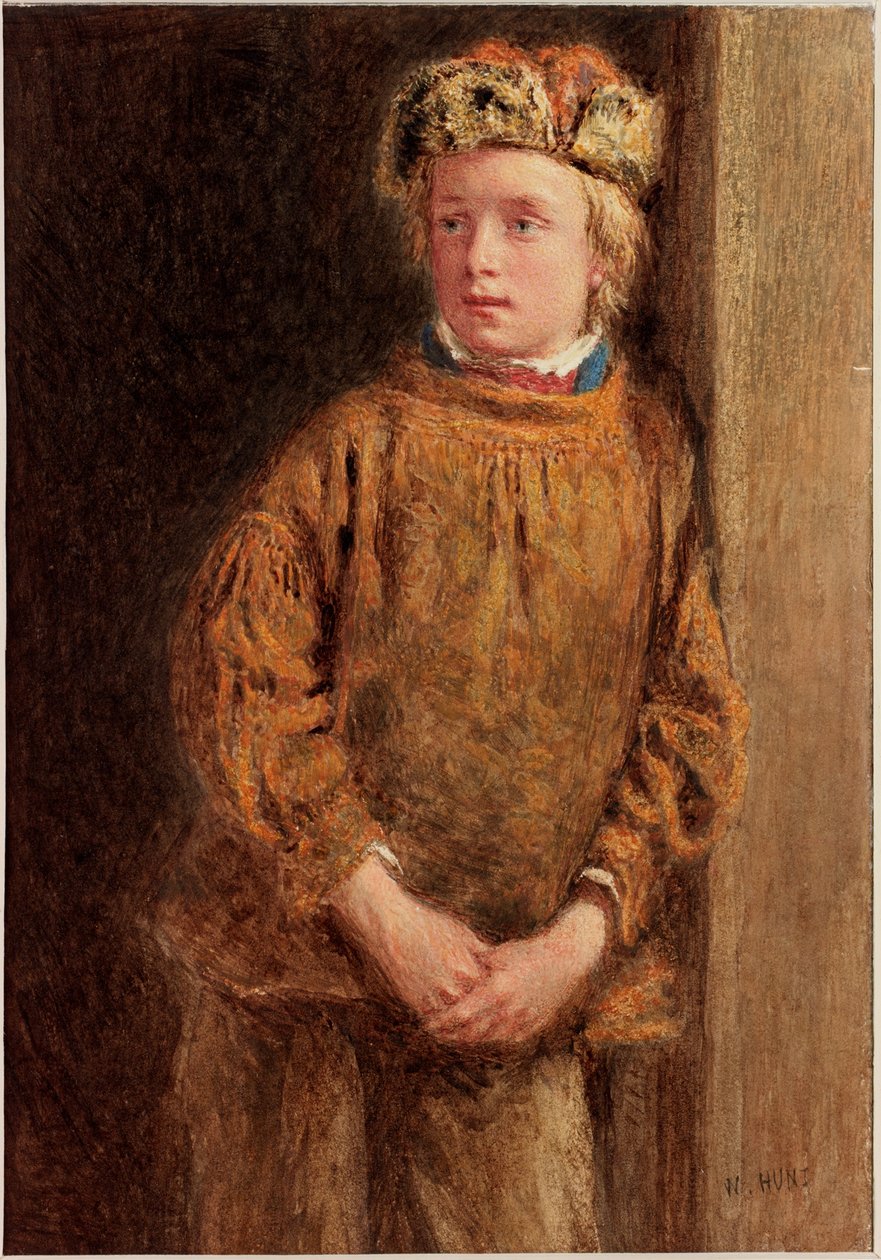 The Fisherboy (bc e wc no papel de wove) de William Henry Hunt