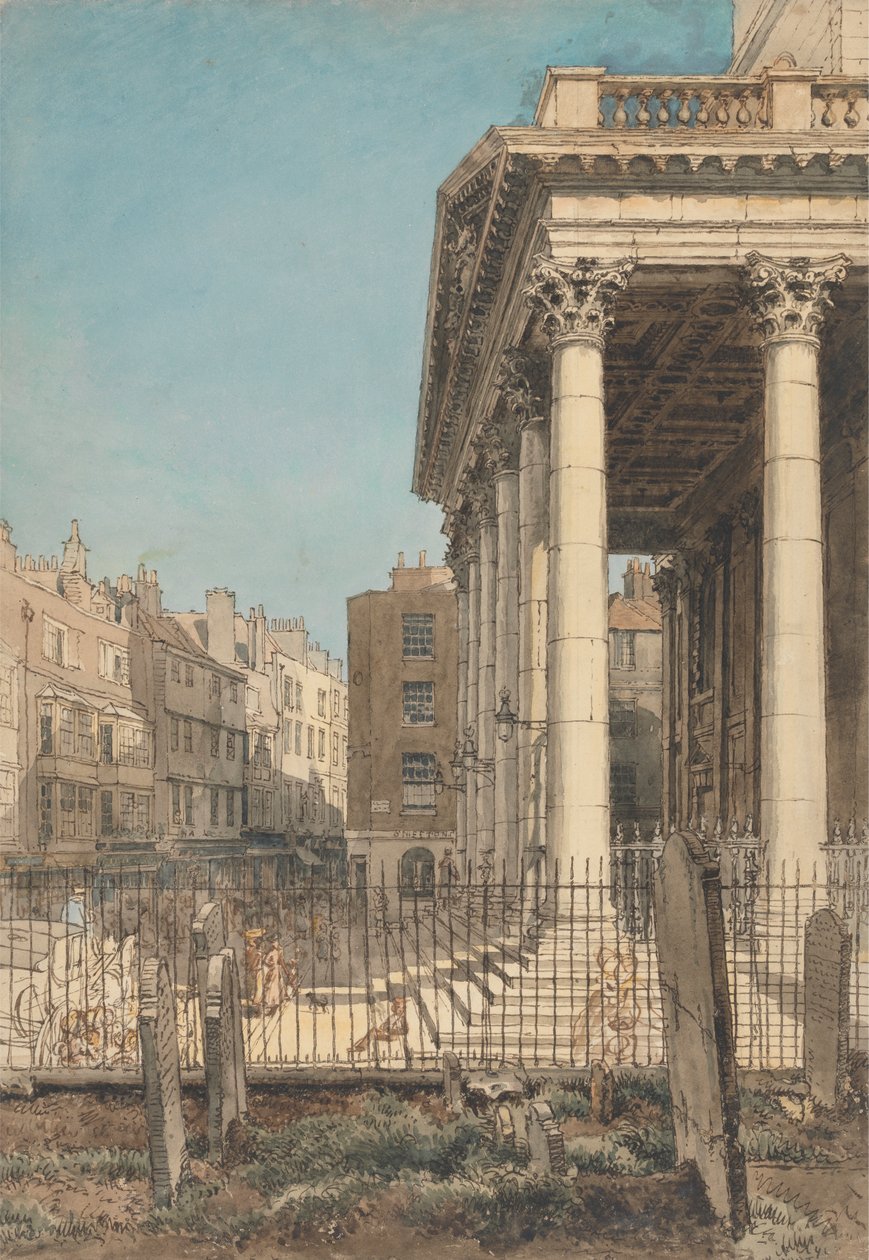 O Pórtico de St. Martin-in-the-Fields de William Henry Hunt