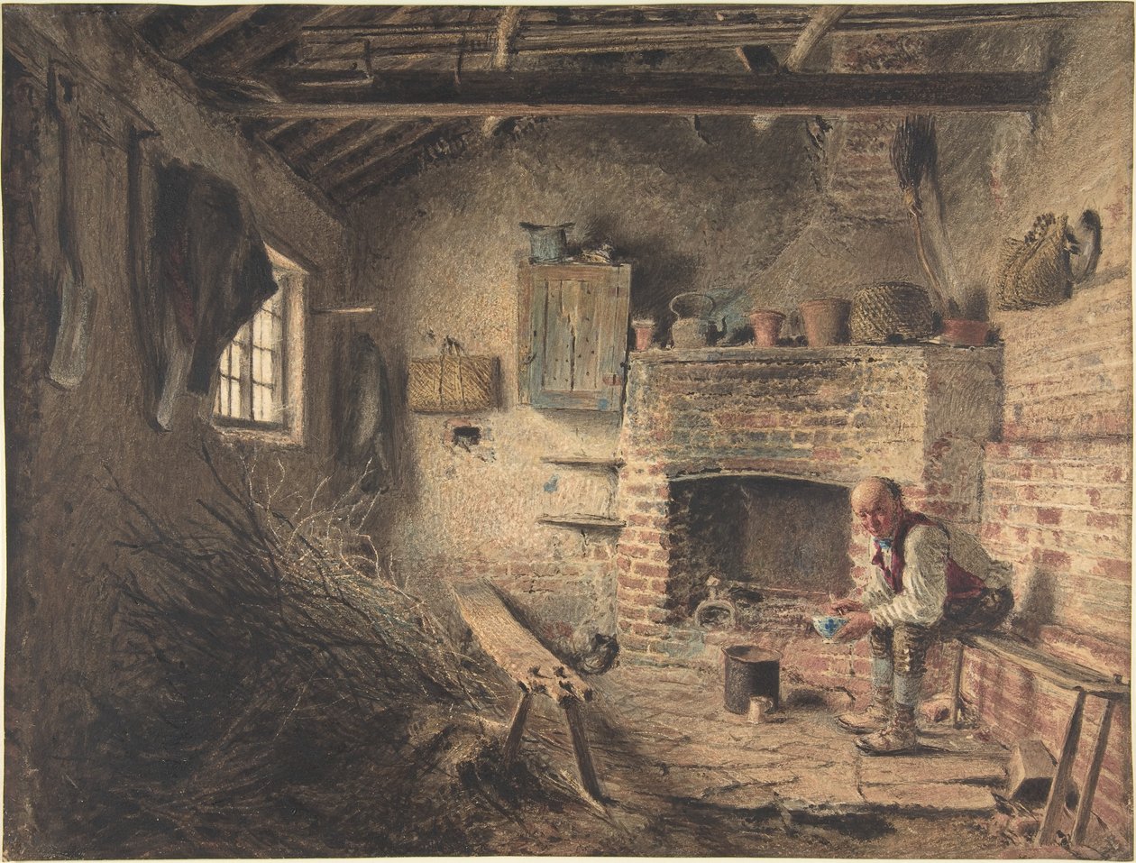 O pequeno-almoço do lenhador (A refeição do apanhador de gravetos) de William Henry Hunt