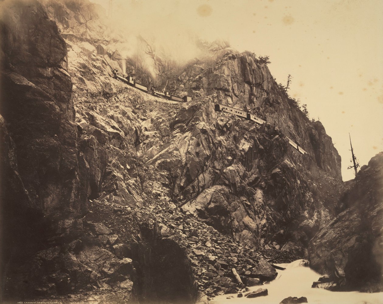 Cânion do Rio las Animas, c. 1882-1886. de William Henry Jackson