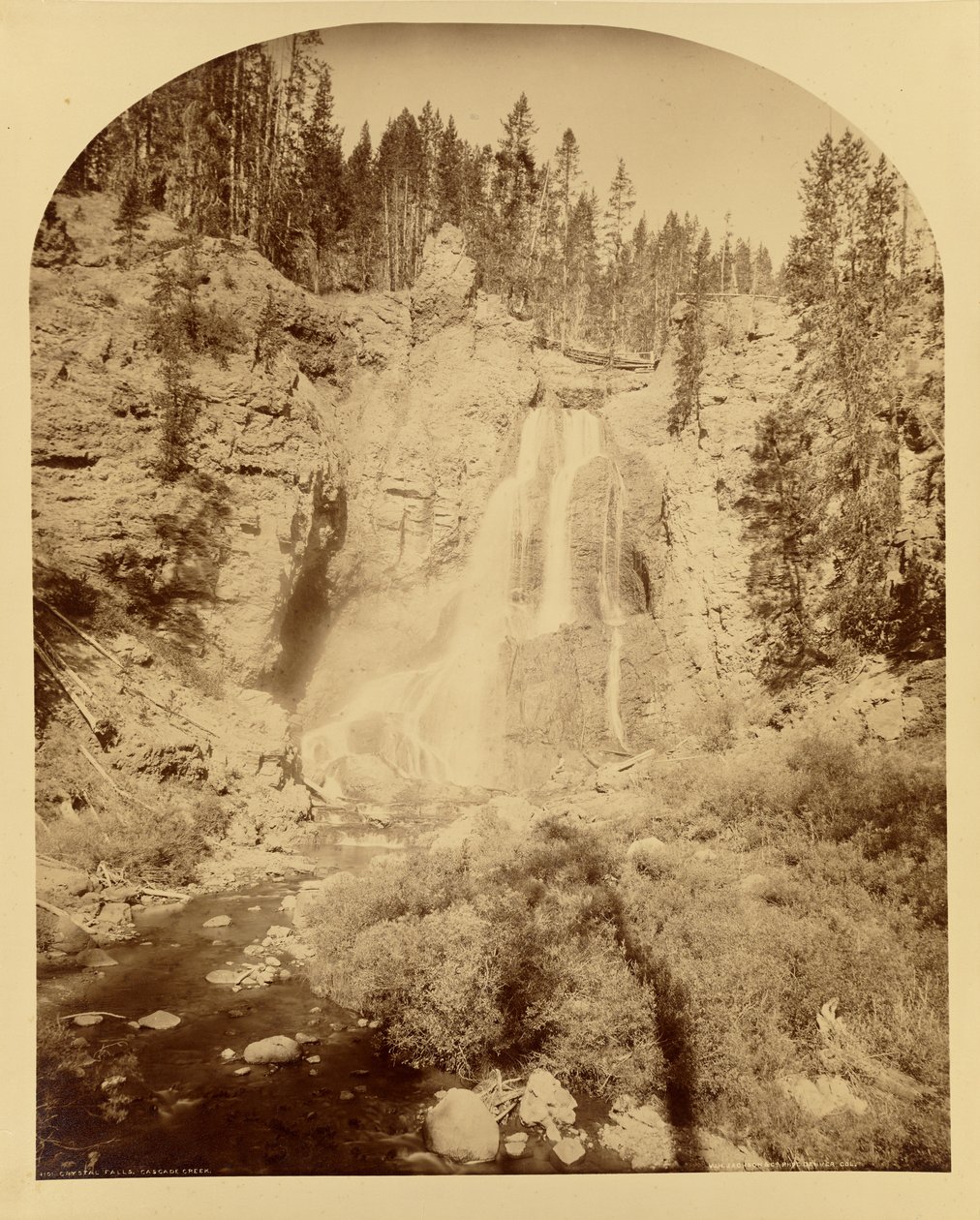 Cascatas de cristal, Cascade Creek de William Henry Jackson
