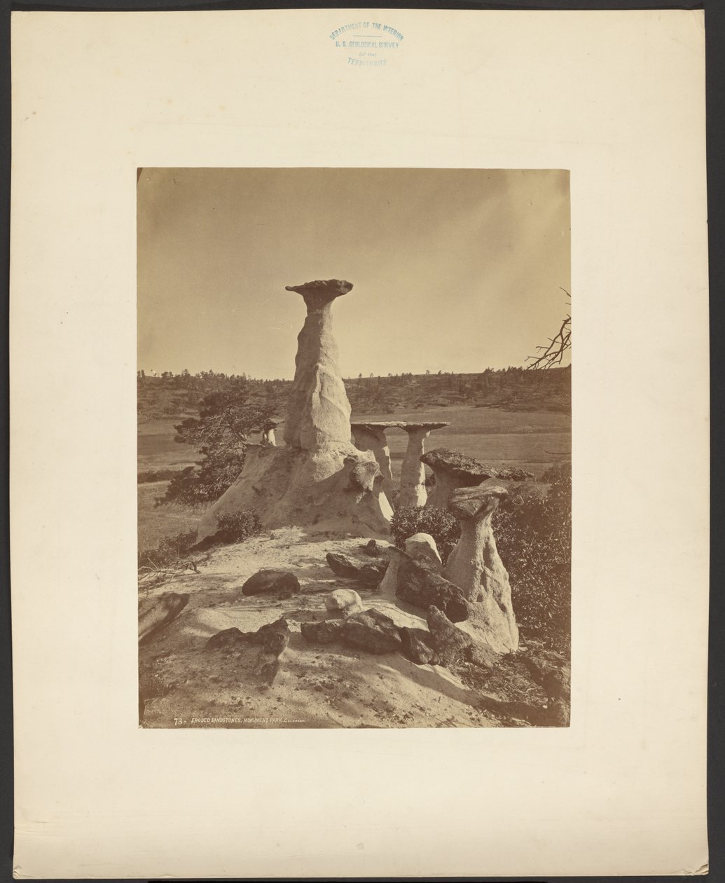 Arenitos erodidos, Monument Park, Colorado de William Henry Jackson
