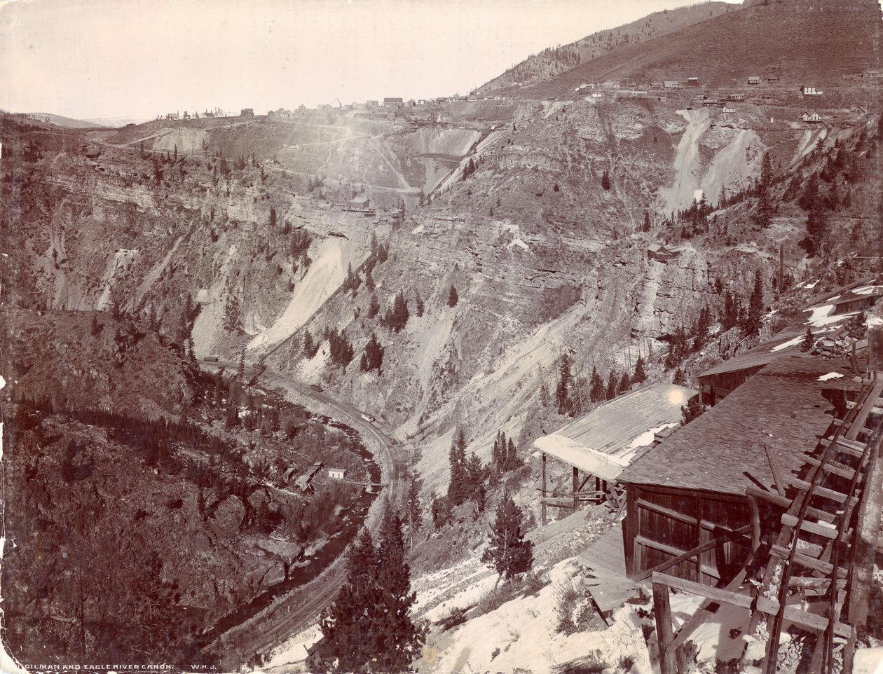 Gilman e Eagle River Canyon, c.1880-90 de William Henry Jackson