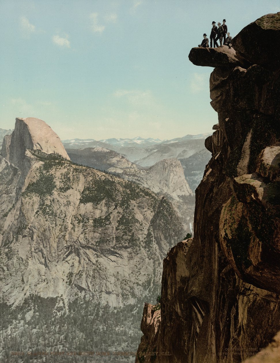 Glacier Point e South Dome, Vale de Yosemite, Califórnia, publicado em 1898 (foto) de William Henry Jackson