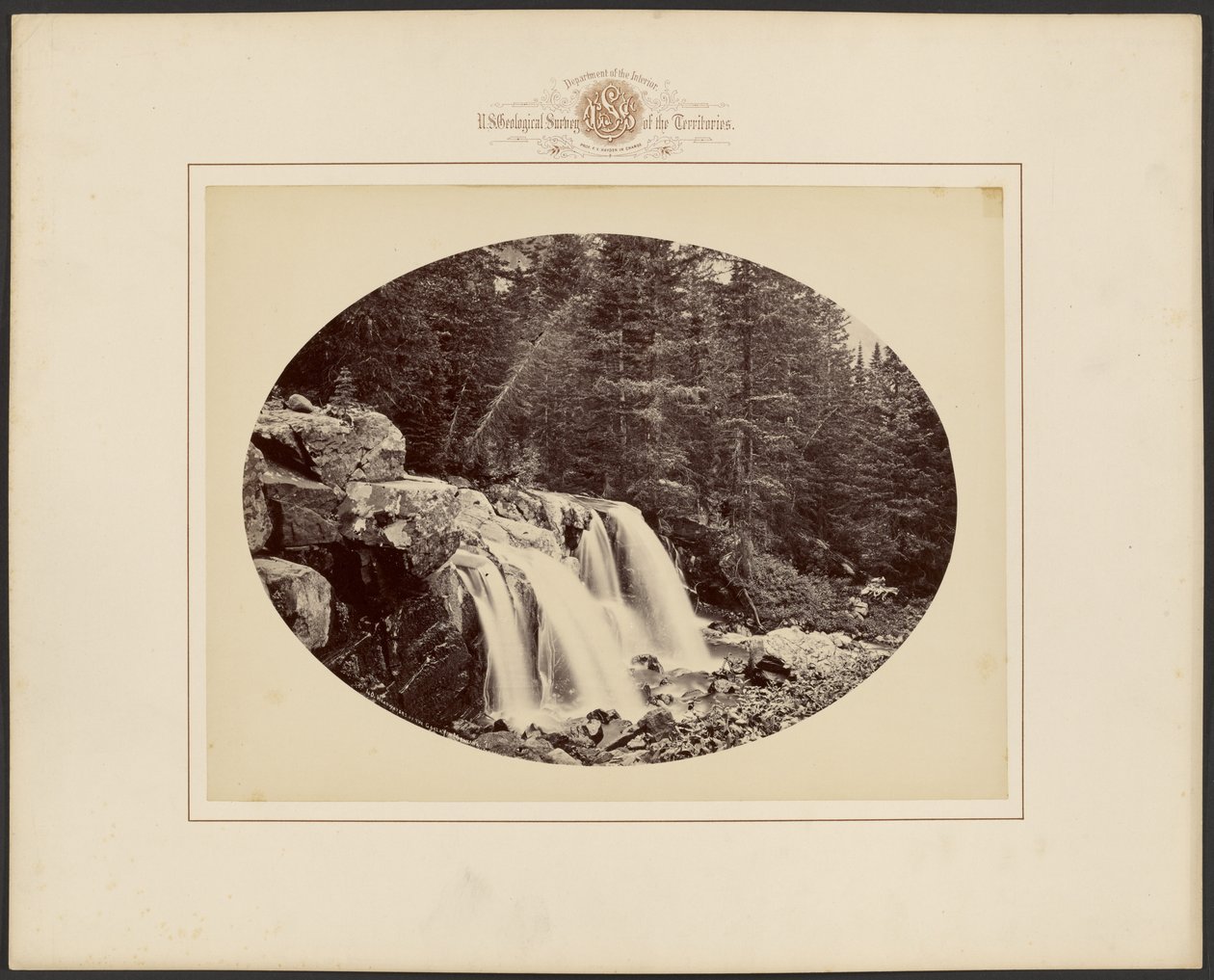 Nascentes do condado de Gallatin, Parque Nacional de Yellowstone, Montana de William Henry Jackson
