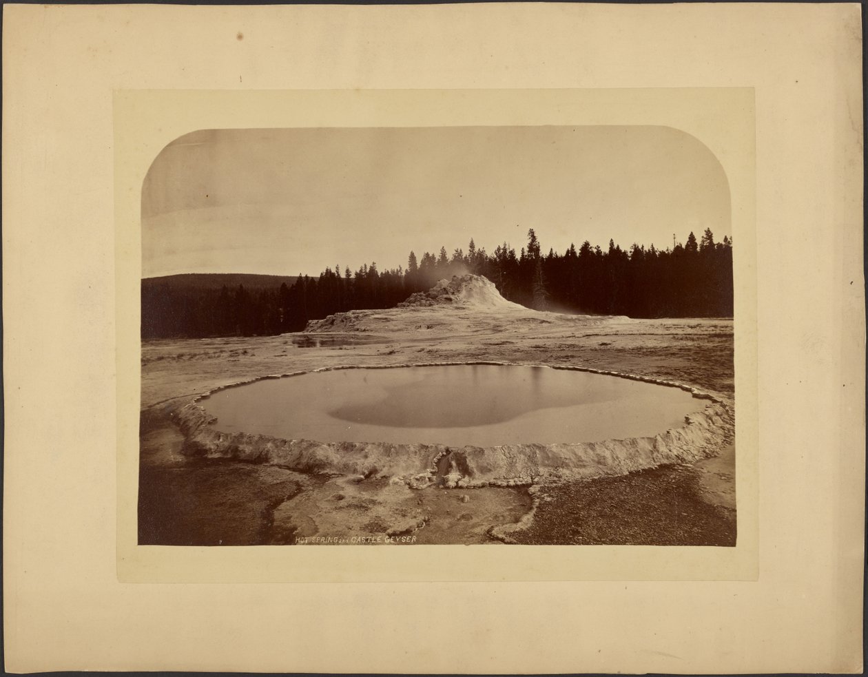 Fontes termais e Castle Geyser de William Henry Jackson