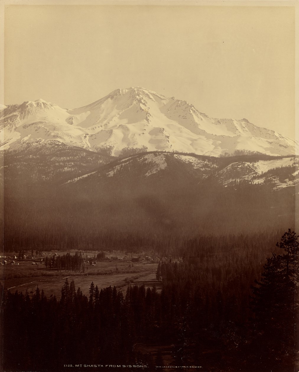 O Monte Shasta visto de Sissions de William Henry Jackson