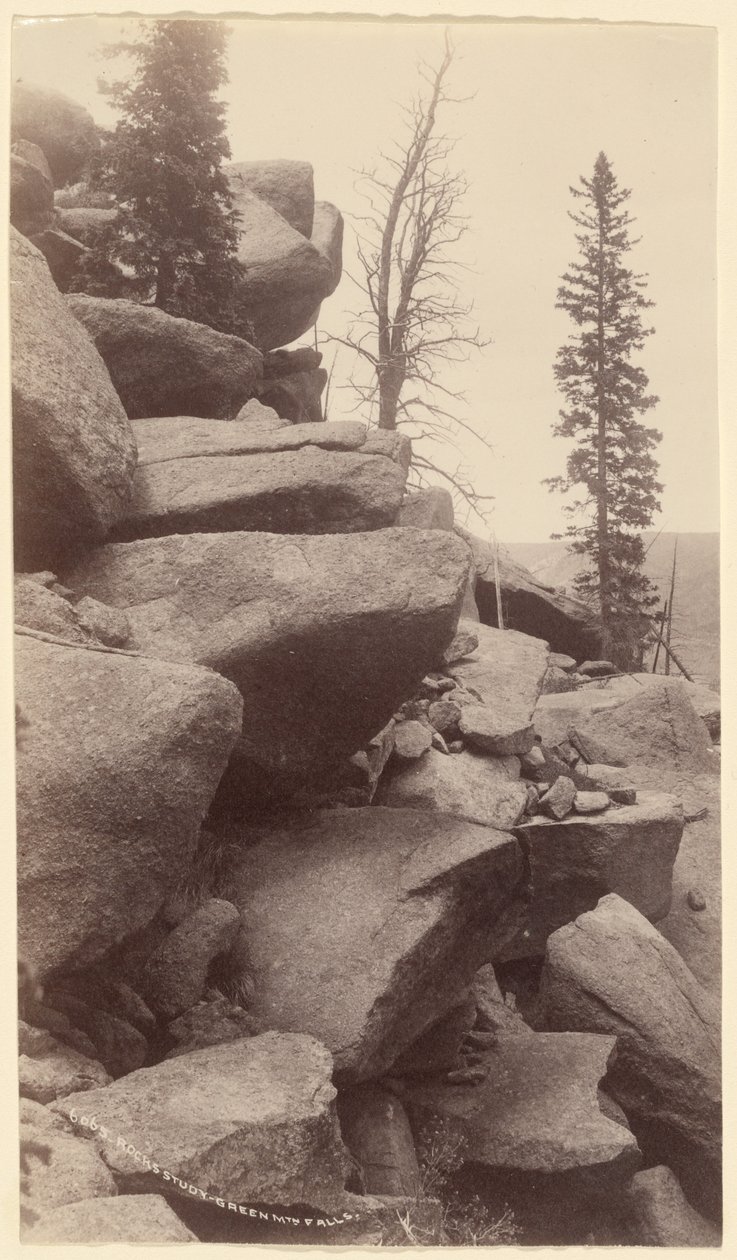 [Estudo das rochas, Green Mountain Falls, Colorado] de William Henry Jackson