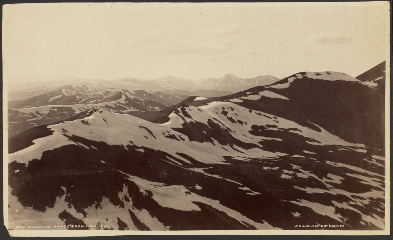 Serra de Saguache vista do Monte Ouray de William Henry Jackson