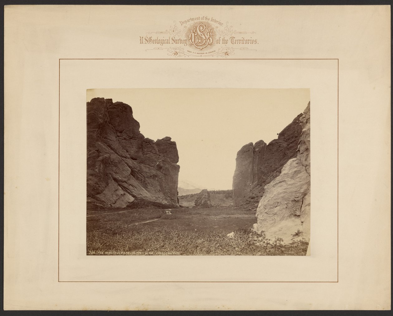 O belo portão -- Jardim dos Deuses, Colorado de William Henry Jackson