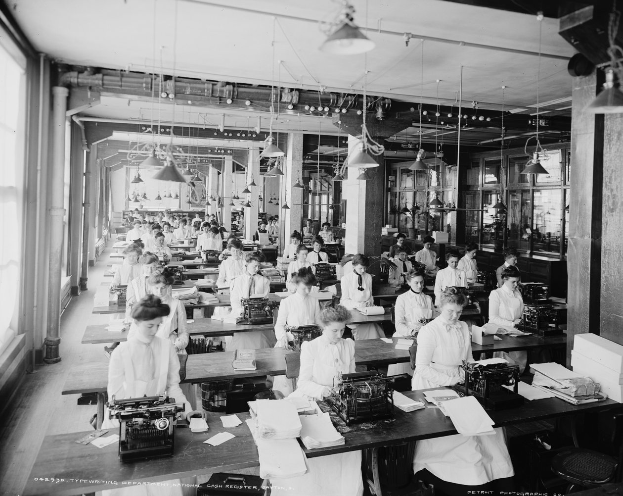 Departamento de datilografia, National Cash Register, Dayton, Ohio, 1902 de William Henry Jackson