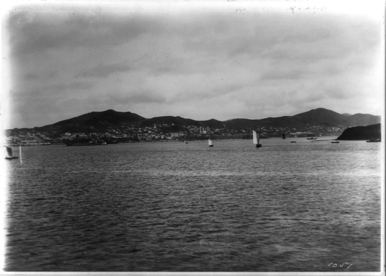 Vladivostok - vista panorâmica do porto de William Henry Jackson