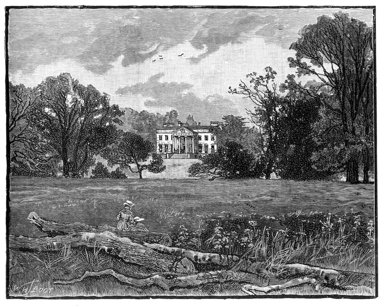 Casa de Claremont, Esher, Surrey, 1900. de William Henry James Boot