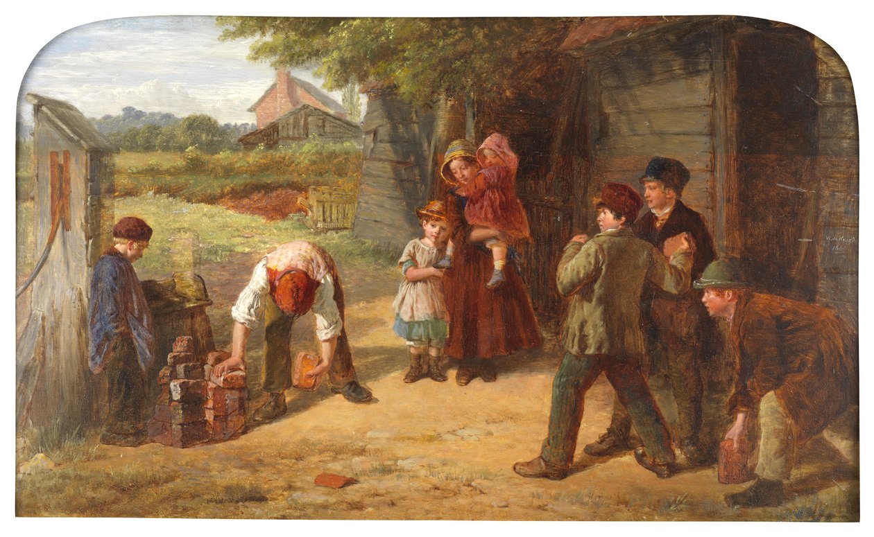 O jogo da aldeia, 1860 de William Henry Knight