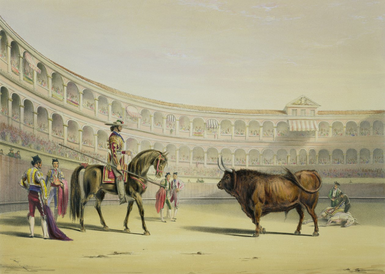 Picador desafiando o touro, 1865 de William Henry Lake Price