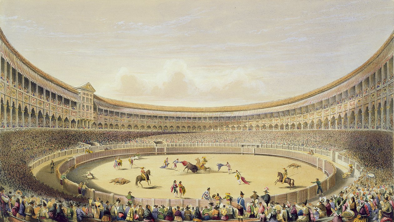 A praça de touros de Madri, 1865 de William Henry Lake Price