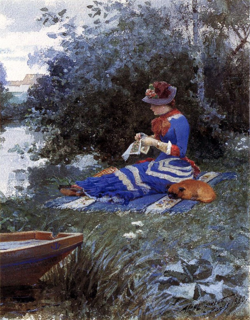 Uma tarde tranquila, 1880 de William Henry Lippincott