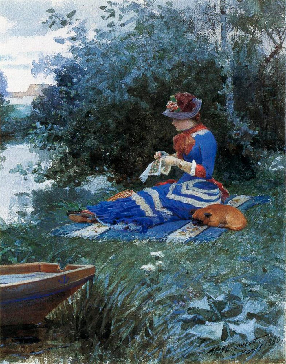 Uma tarde tranquila, 1880 de William Henry Lippincott