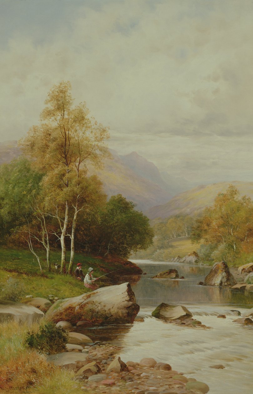 Um Local Tranquilo no Vale de Festiniog, País de Gales, 1909 de William Henry Mander