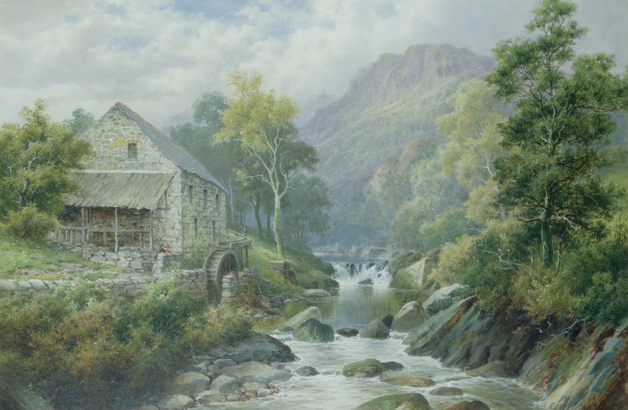 Antigo moinho abandonado, Dolgelly (par de 77867) de William Henry Mander