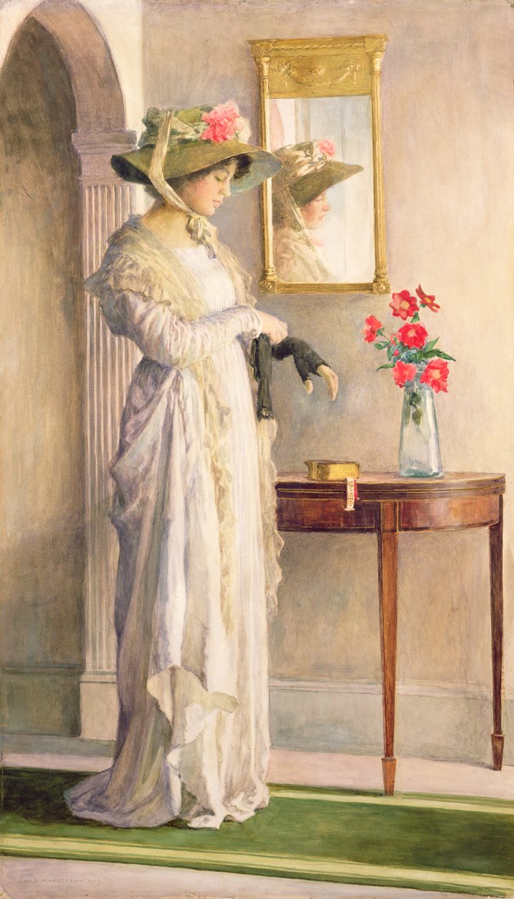 Reflexão de um momento, 1909 de William Henry Margetson