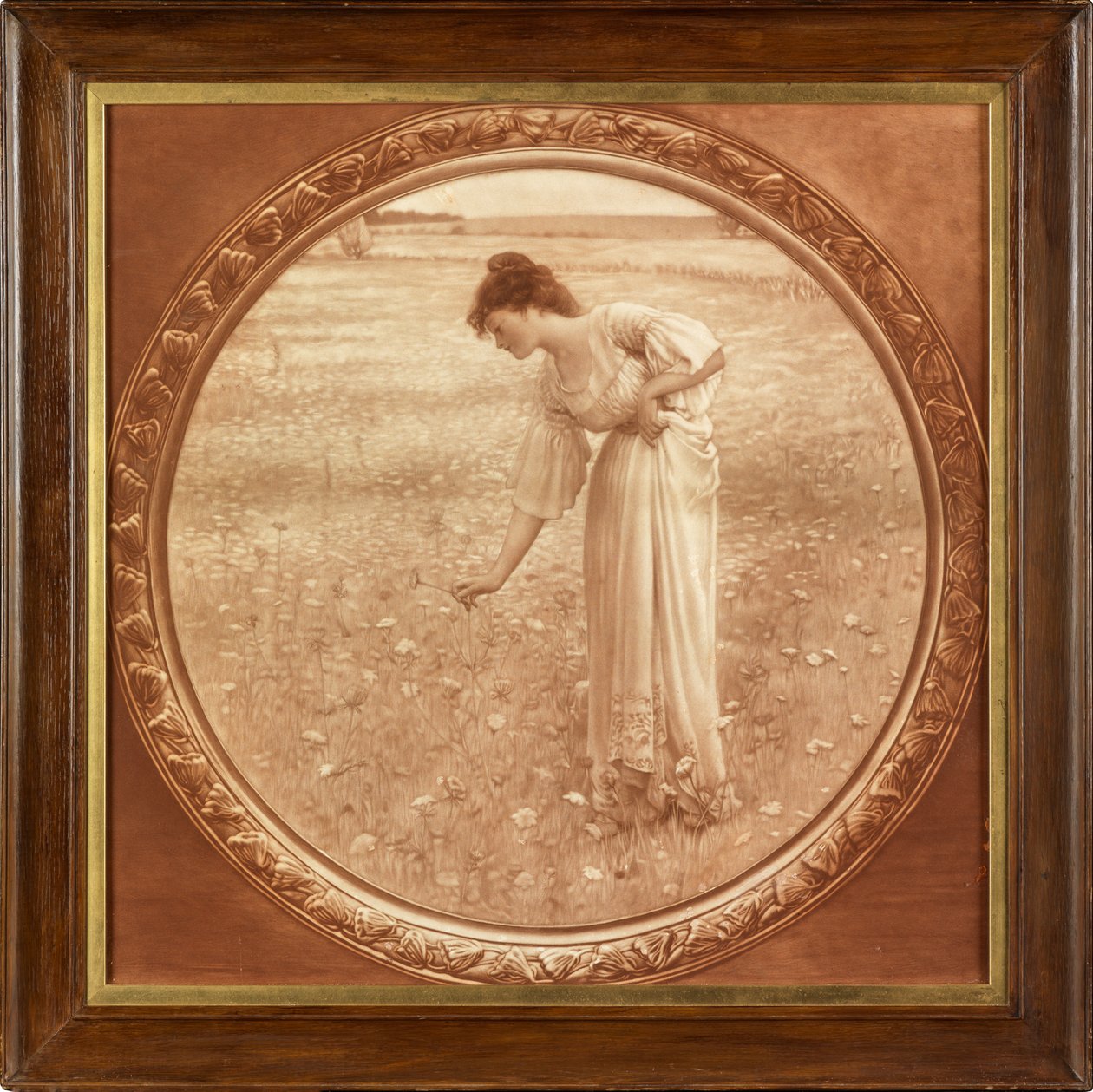 Flores do Campo (reprodução fotográfica impressa em sépia) de William Henry Margetson