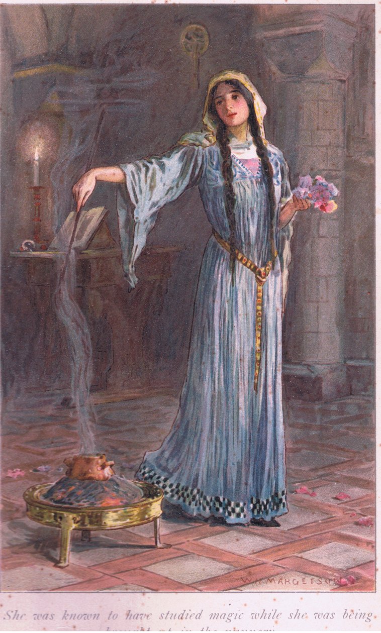 Ela era conhecida por ter estudado magia enquanto estava sendo criada no convento de William Henry Margetson