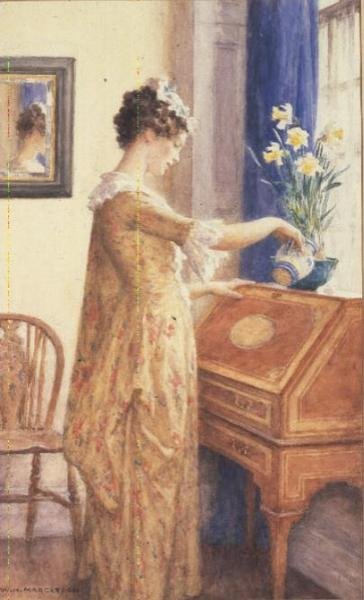 Dorfodils de irrigação de William Henry Margetson