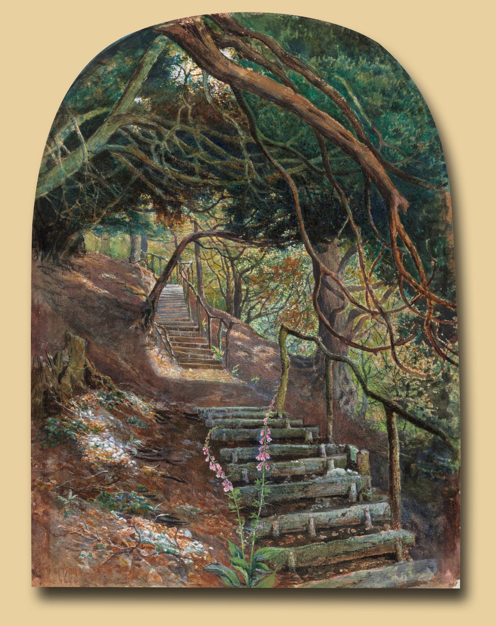 Degraus num jardim de William Henry Millais