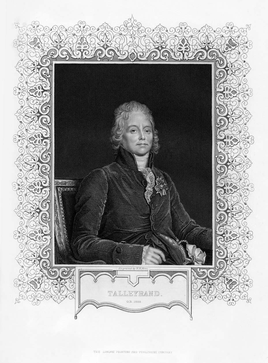 Charles Maurice de Talleyrand-Perigord, diplomata francês, século XIX. de William Henry Mote