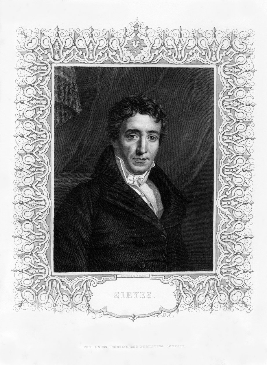 Emmanuel Joseph Sieyes, clérigo e estadista francês, século XIX. de William Henry Mote