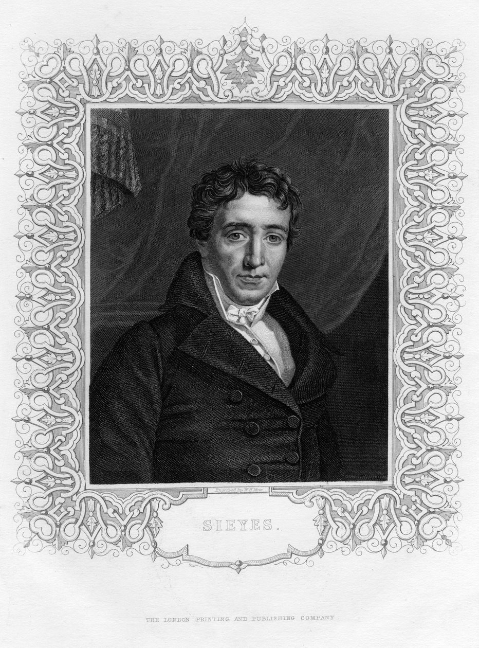 Emmanuel Joseph Sieyès 1748-1836, abade e estadista francês, século XIX. de William Henry Mote