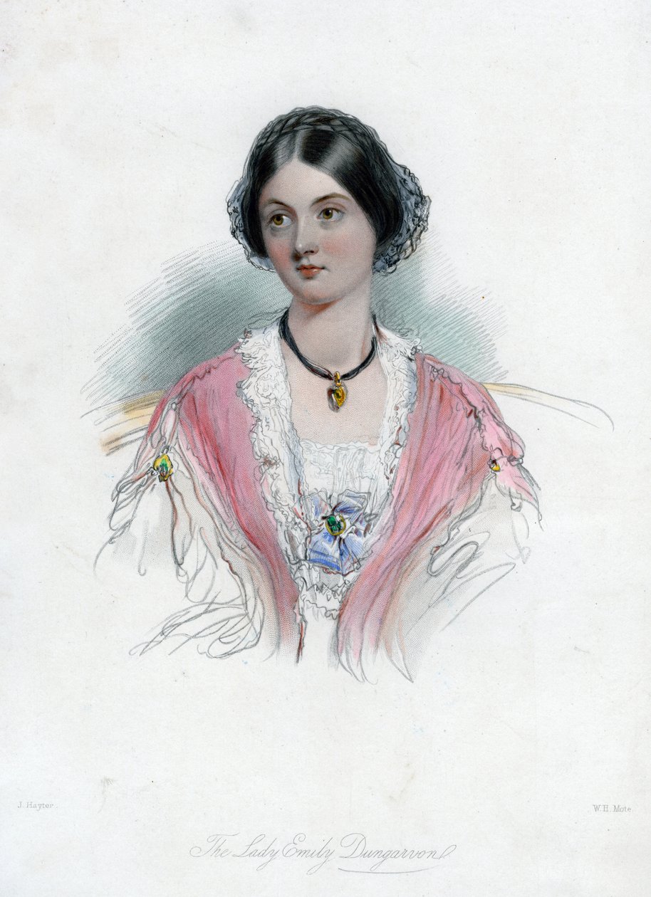Lady Emily Dungarvon, século XIX. de William Henry Mote
