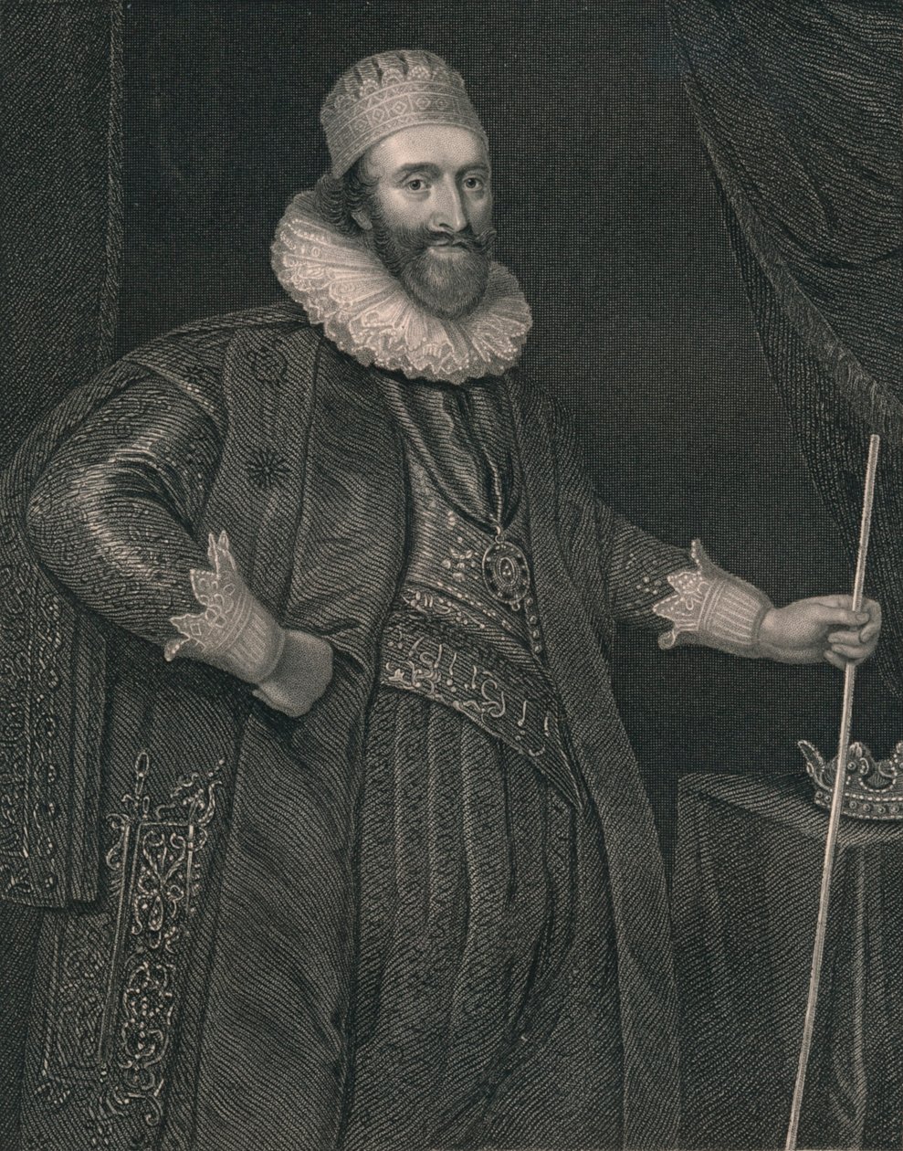 Lodowick Stuart, duque de Richmond. Do original de Van Somer, na coleção The Right H de William Henry Mote