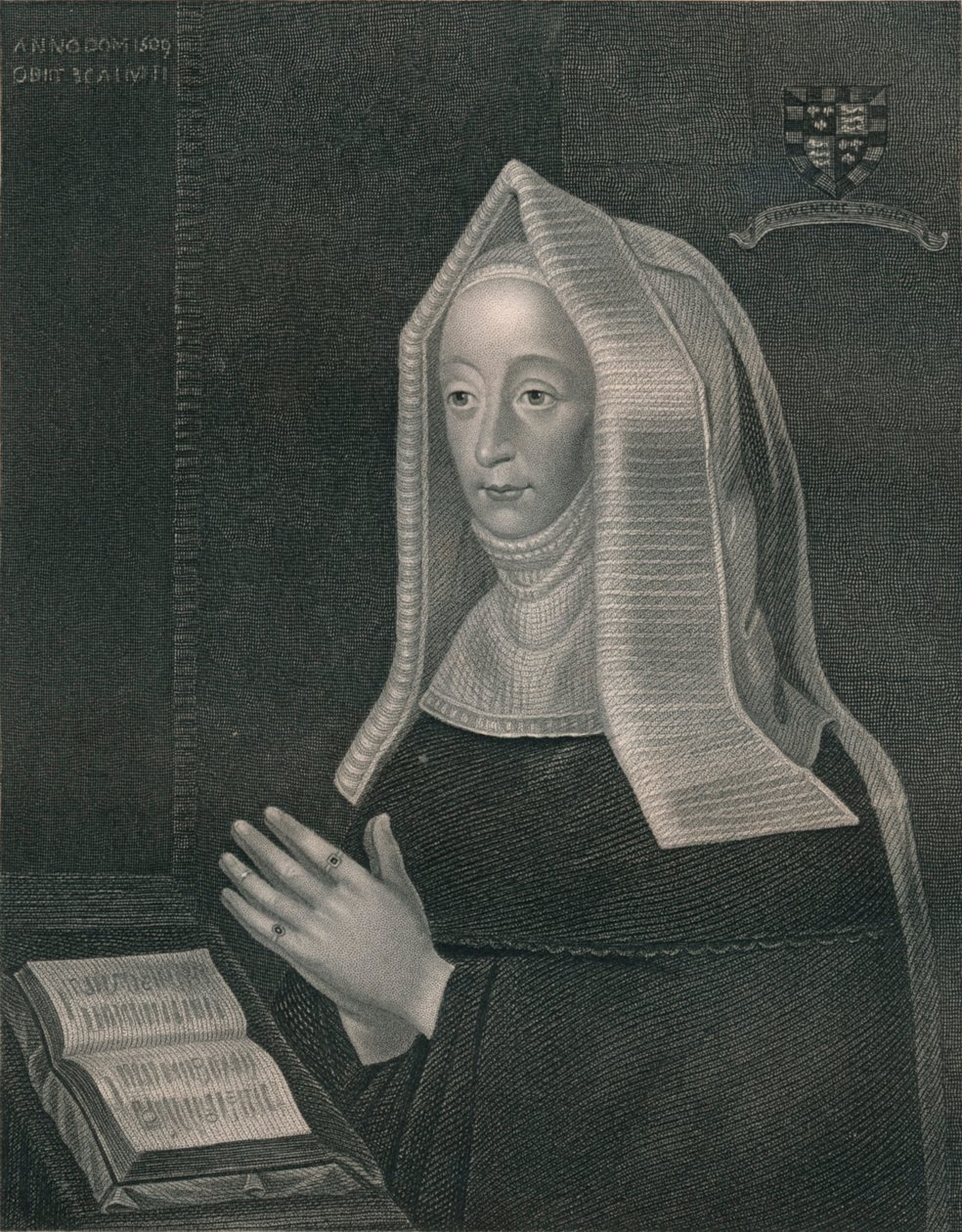 Margarida de Lancaster. Mãe de Henrique VII. Da coleção de The Right Honorable The Earl of de William Henry Mote