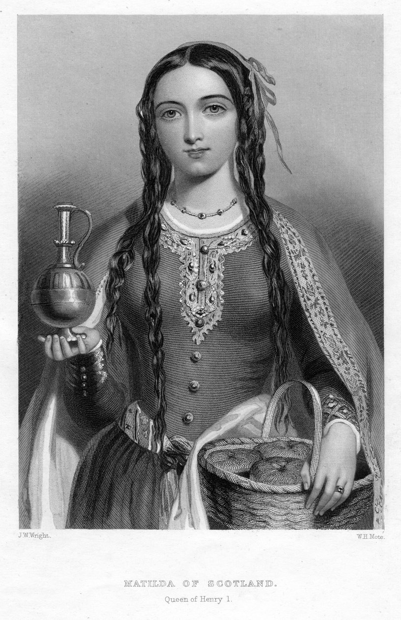 Matilda da Escócia, rainha de Henrique I, c1850s de William Henry Mote