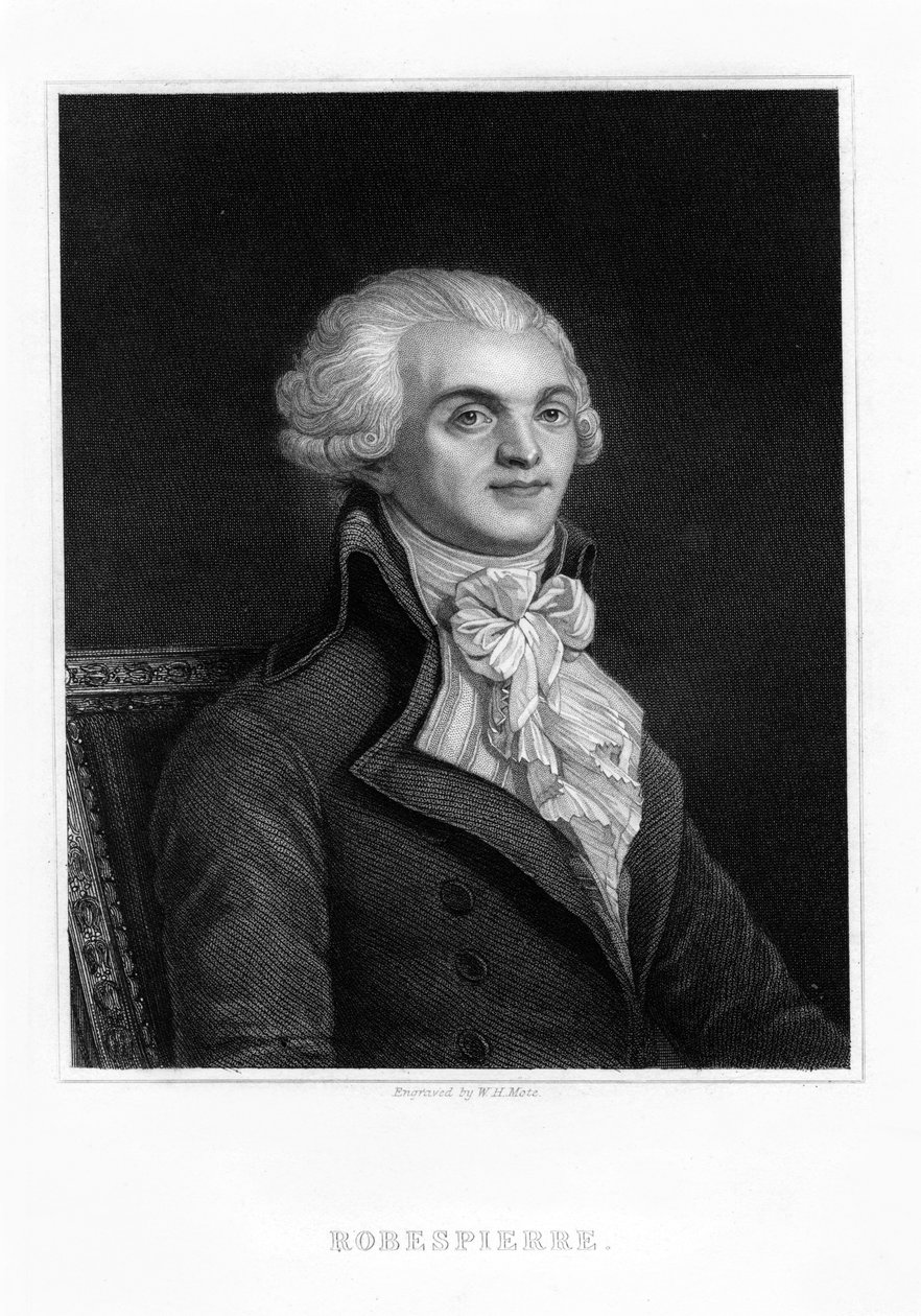 Maximilien Robespierre, um dos líderes da Revolução Francesa, século XIX de William Henry Mote