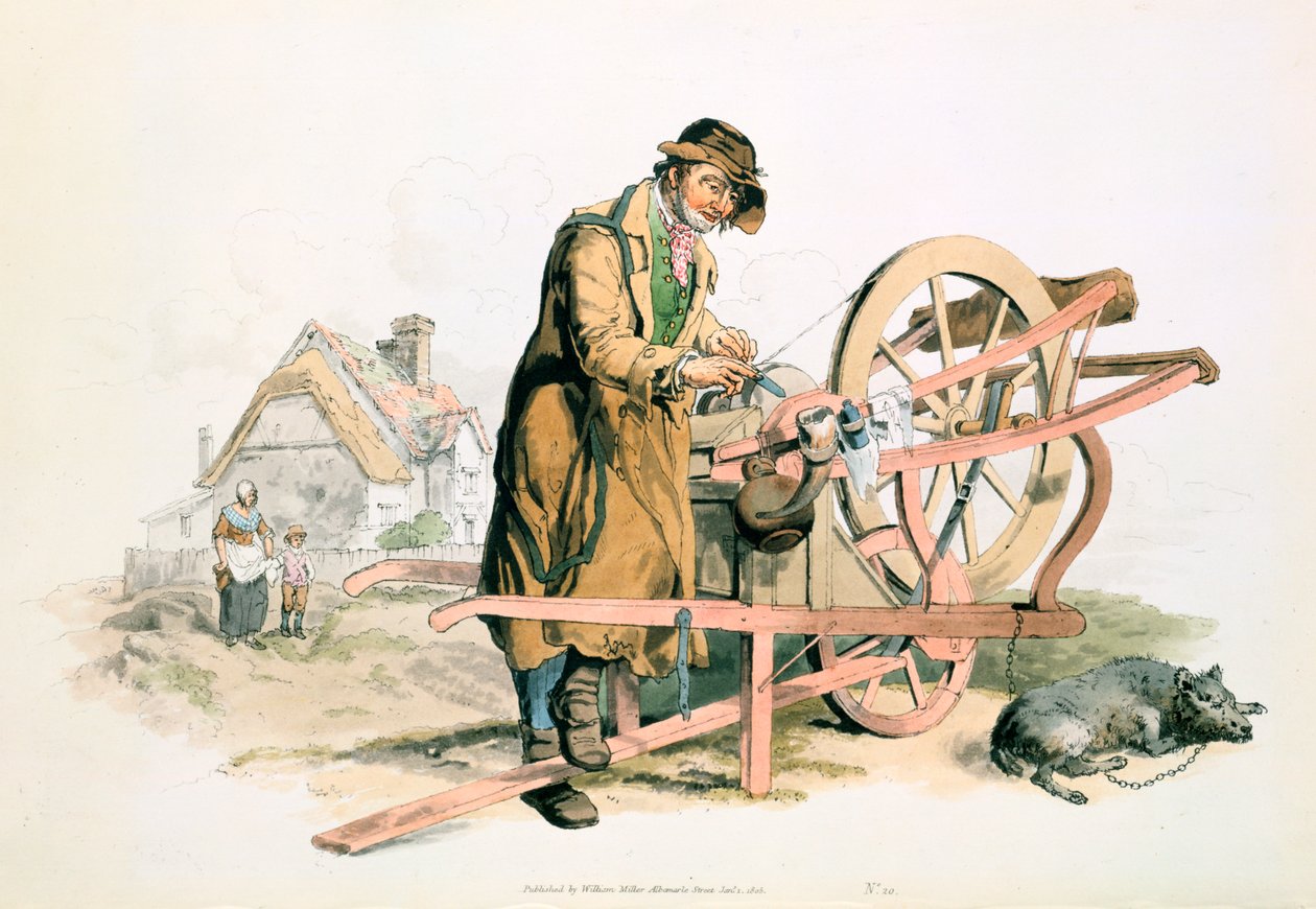 Moedor de facas, 1808 de William Henry Pyne