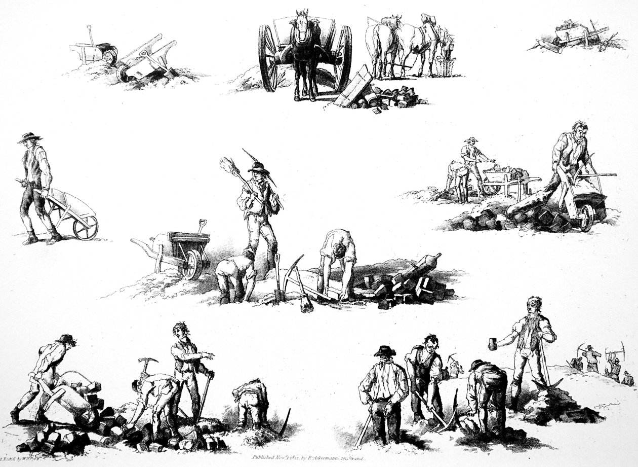 Paviours de assentamento de granito de William Henry Pyne