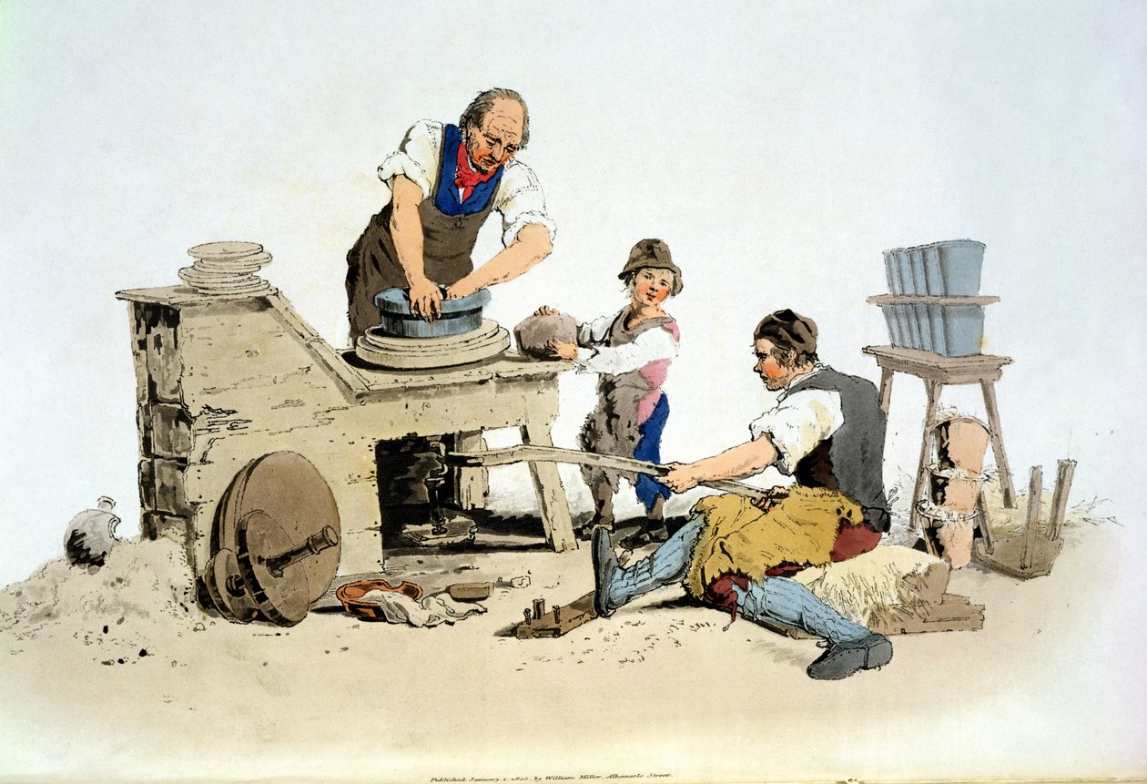 Potters, de &39;Costume of Great Britain&39;, publicado por William Miller, 1805 de William Henry Pyne