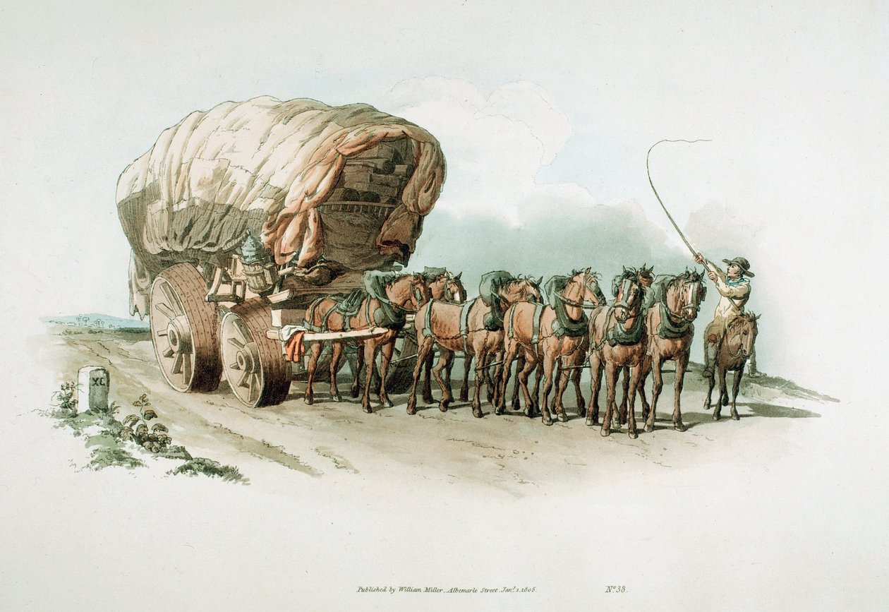 Vagão de palco, 1805 de William Henry Pyne