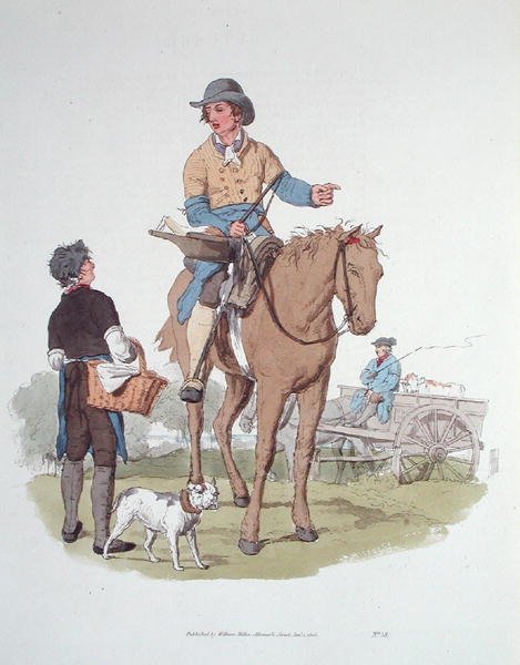 O Carniceiro, de "The Costume of Great Britain", publicado em 1805 (aquatint) de William Henry Pyne