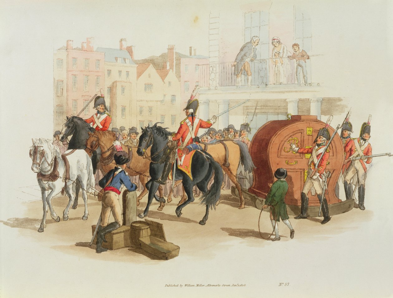 A roda da loteria, gravada pelo artista, 1805 (aquatint) de William Henry Pyne