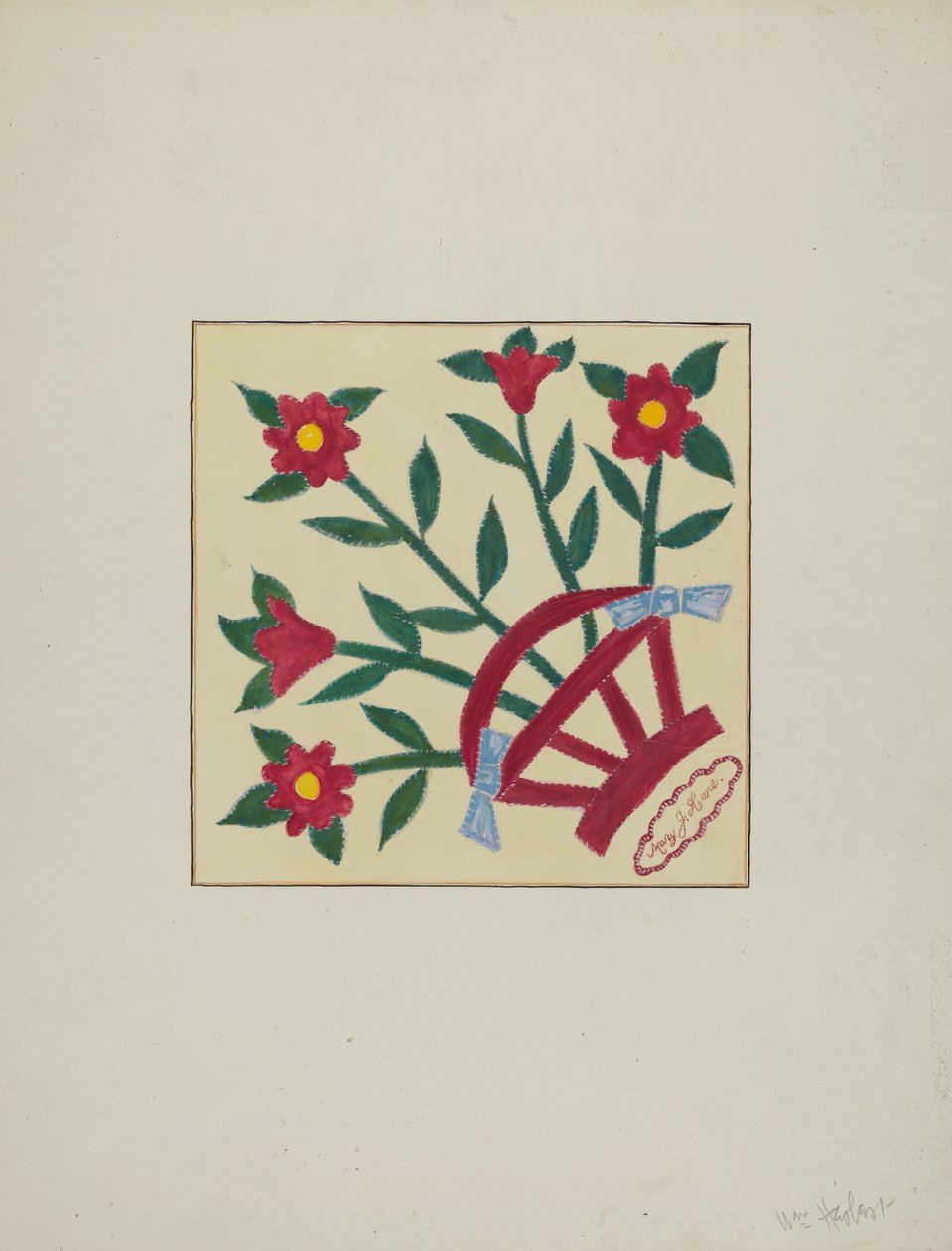 Pieced Quilt 1 Square, c. 1940. de William Herbert