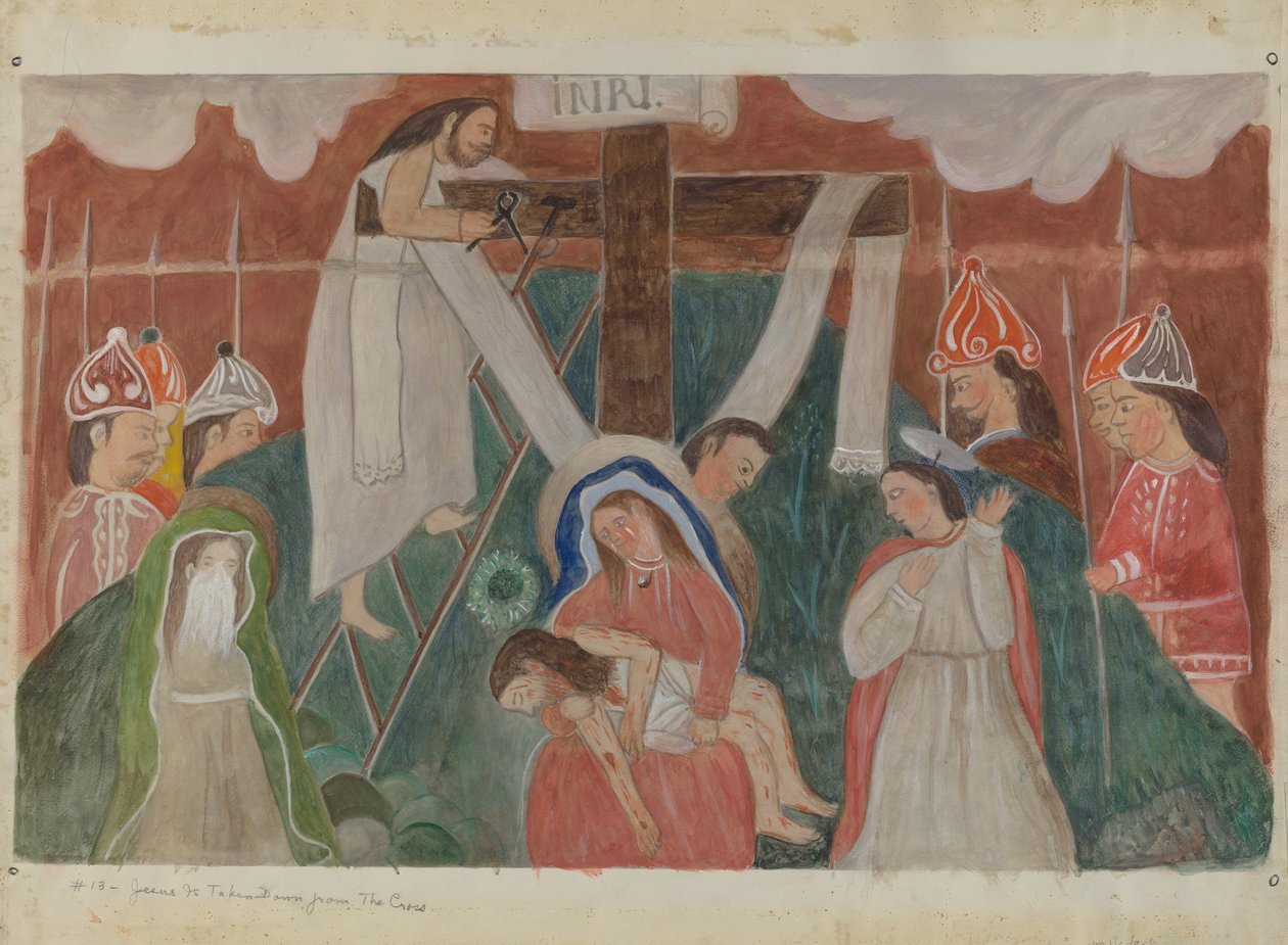 Estação da Cruz No. 13: Jesus é retirado da Cruz, c. 1936. de William Herbert