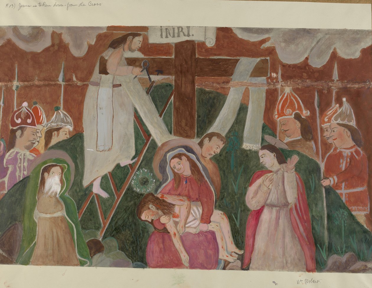 Estação da Cruz No. 13: Jesus é retirado da Cruz, c. 1936. de William Herbert