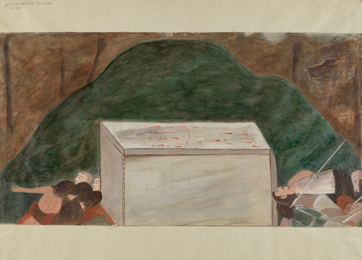 Estação da Cruz No. 14: Jesus é Laid em Sua Tumba, c. 1936. de William Herbert