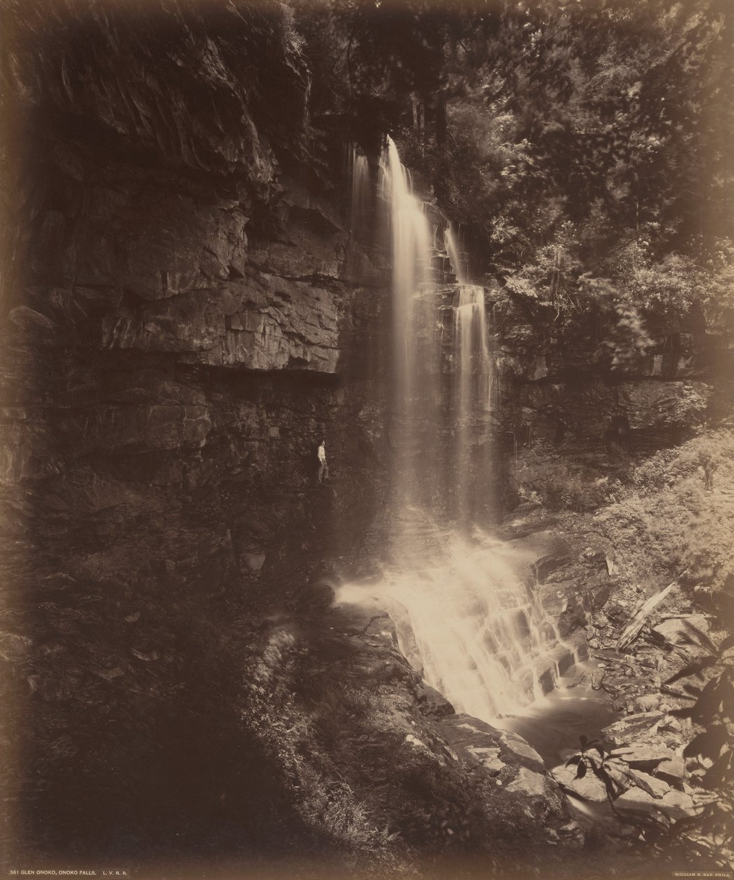 Glen Onoko, Cascatas de Onoko, c. 1895 (foto) de William Herman Rau