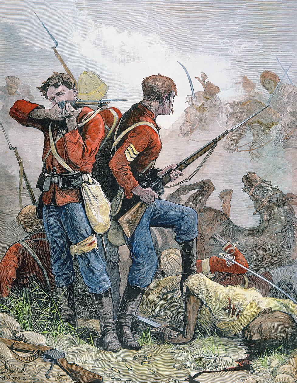 "Na Baía", soldados britânicos durante a Segunda Guerra Anglo-Afghan de William Heysham (after) Overend